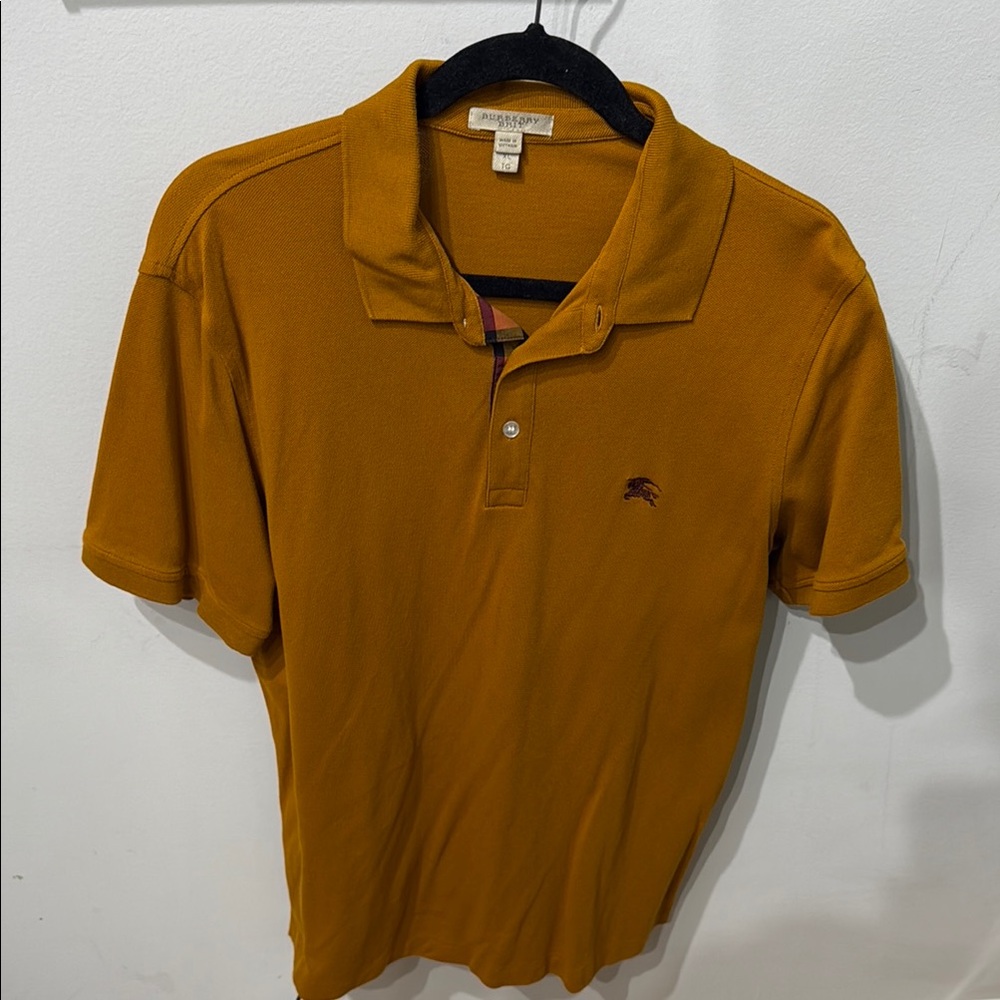 Burberry Orange Polo Shirt Classic Style